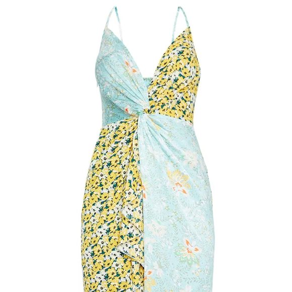 Pretty Little Thing Mixed Print Midi Dress - Picture 1 of 5